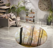 3D Foggy Forest Tree NAO9415 Game Rug Mat Elegant Photo Carpet Mat Fay