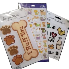 NIP Lot Of 3 La Petities Sticko Stickabilities Dog Cat Pets Stickers 