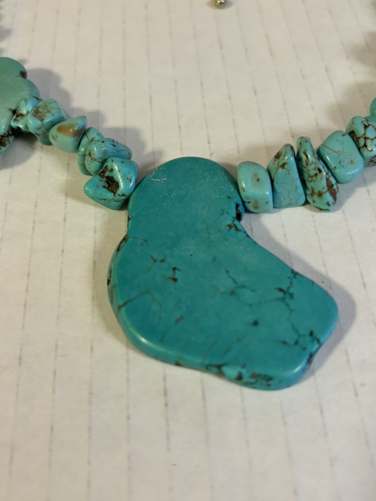 Faux Turquoise Fun Statement Adjustable Necklace - image 2