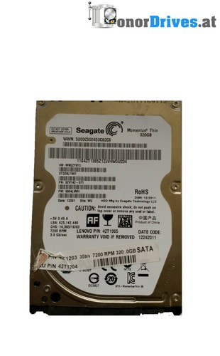 Seagate ST320LT007 - 320 GB - SATA - 9ZV142-071 - PCB 100611631 Rev. A*