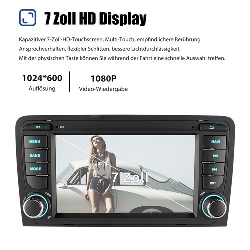 DAB+ Android 13 2+32GB Carplay Autoradio GPS Navi WIFI Für Audi A3 S3 RS3 8V 8P1 - Bild 7 von 16