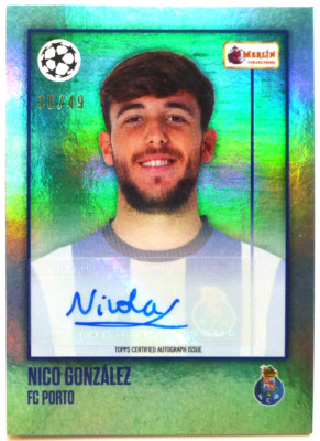 TCS 2325 Topps Merlin Heritage Card Collection 2023/24 Nico Gonzalez Lim. 30/49
