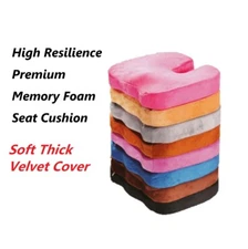 Memory Foam Coccyx Seat Cushion Coccyx Tailbone Pain Relief Chair Support Velvet
