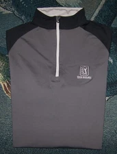FOOTJOY 1/4 Zip Pullover Sweater Jacket Shirt TPC RIVER HIGHLANDS M Gray & Black