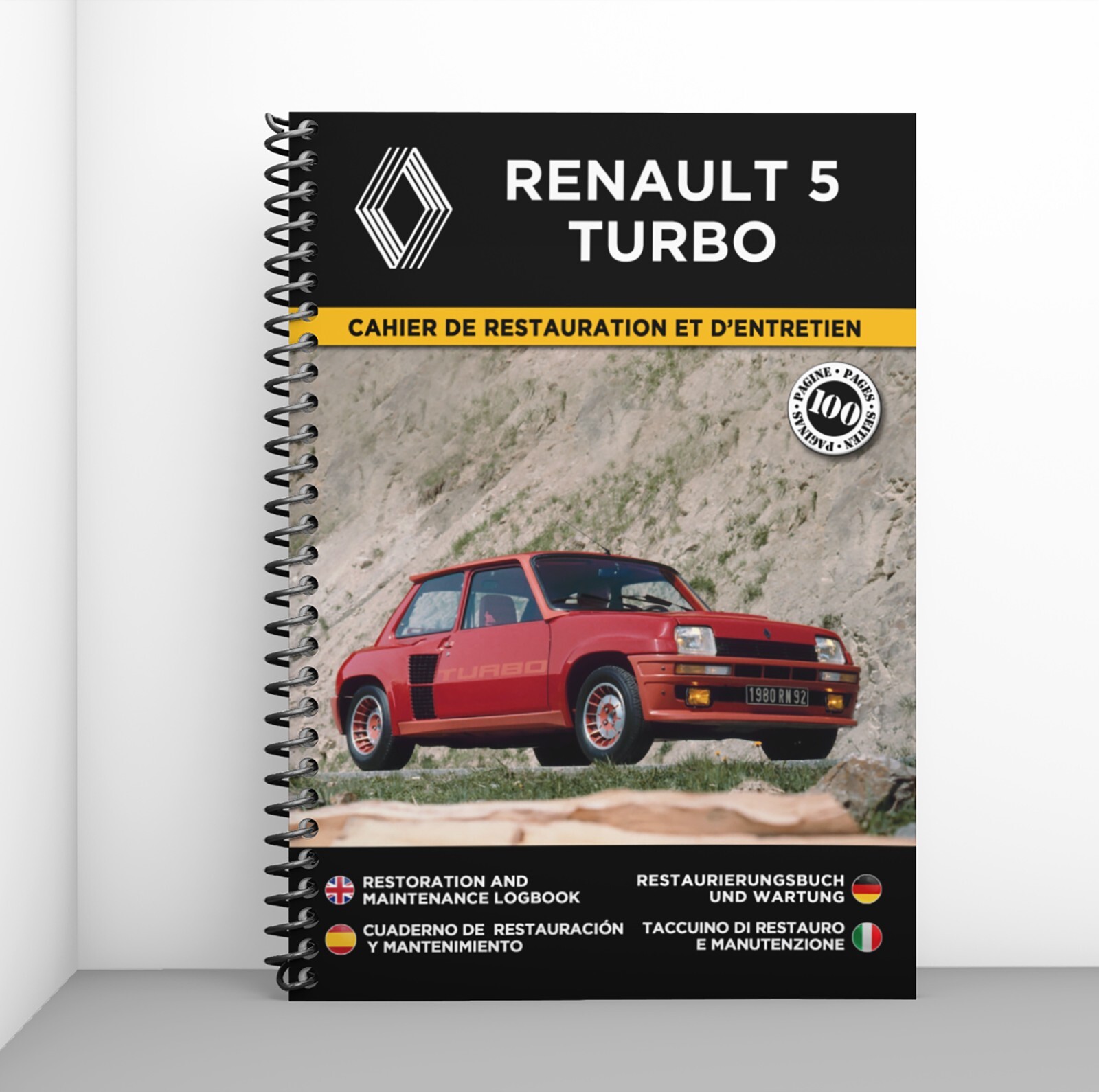 Renault 5 Turbo album de restauration haut de gamme relié pour collectionneur