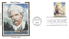 #2787 29c -Mark Twain, The Adventures of Huckleberry Finn- Colorano "Silk" FDC