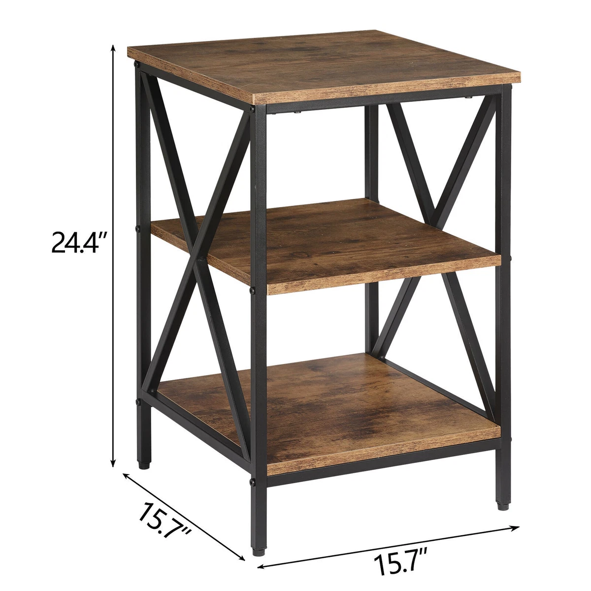 Rustic wedge end table deals