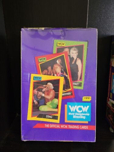 1991 WCW Impel Official Wrestling Trading Cards Box- 36 Packs - FACTORY SEALED - Picture 1 of 8