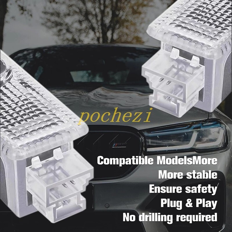 2X Car Door IIIM Welcome Light Fits For E60 E63 E90 E92 X1 anniversary USA