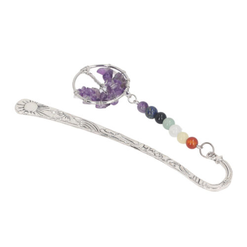(Amethyst)Chakra Crystal Bookmark Handmade Exquisite Vintage Bookmark - Picture 1 of 22