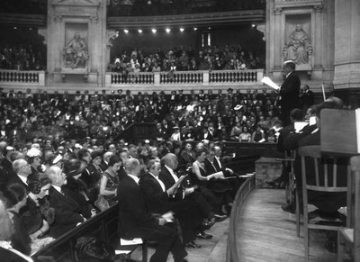 Celebration fiftieth anniversary death Franz Liszt Sorbonne June 1- Old Photo