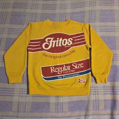 Vintage 80s Fritos Frito Lay Sweatshirt Puff Print USA Made Irish Eyes Youth