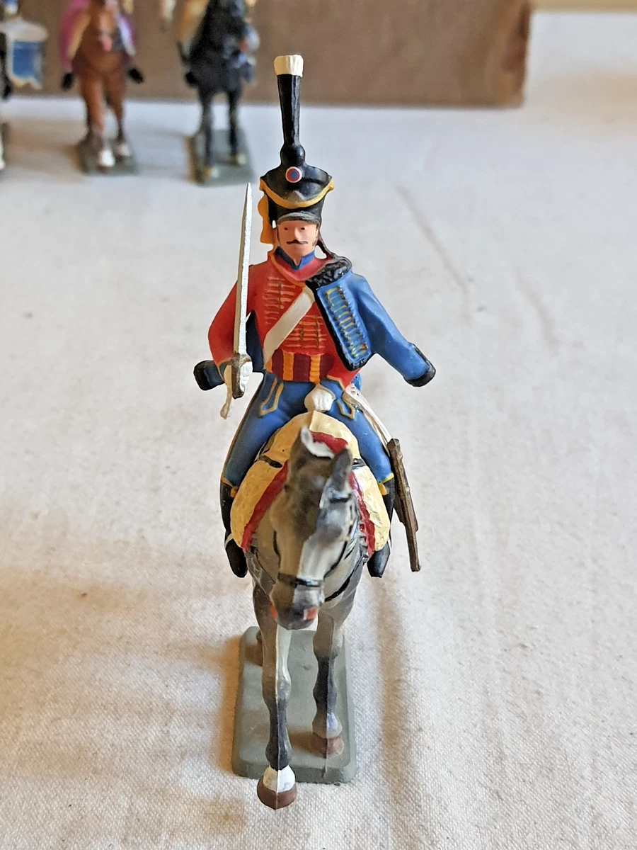Starlux 1er Empire Figurine Cavalier Français 60mm Soldat Plastique Peint