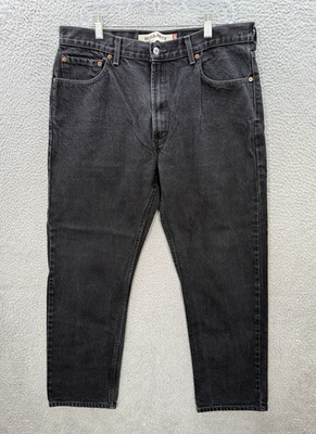 Vintage Levis 505 Jeans Mens 29x32 Black Denim Regular Fit Workwear Grunge Y2K