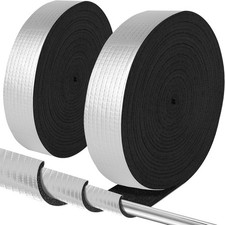 Pipe Insulation Wrap 2" Wide X 32.8 Ft Outdoor Foam And Foil Pipe Wrap Insulatio