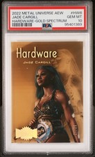 2022 SKYBOX METAL UNIVERSE AEW HARDWARE GOLD SPCTRM JADE CARGILL 22/25 PSA 10