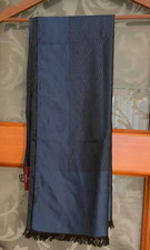 Aigner 100 Silk Neck Scarf Luxury Women's Navy 190x80 cm