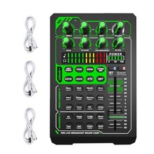 Sound Card Bluetooth Microphone Mixer Voice Changer Outdoor Live Streaming
