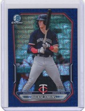 2026 Bowman Walker Jenkins Chrome Prospects Blue Mega Mojo Refractor #/175 Twins