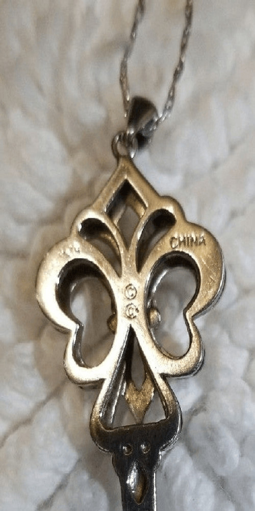 .925 Skeleton Key Pendant Necklace View 3