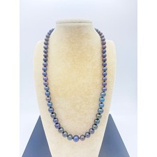 Cultured Tahitian Pearl Multicolor Graduated Strand Necklace with Sterling Clasp
