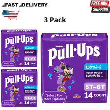  3 Pack Pull-Ups Boys' Potty Training Pants, 5T-6T 46 lbs , 14 Count
