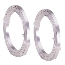Flat Aluminum Wire Bendable Flat Wire for Crafts 5mm Metal Strips for DIY Jew...