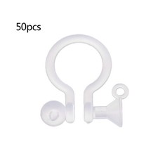 50Pcs/set Earring Components Clear Clip-on Earring Converter Resin Jewelry Craft