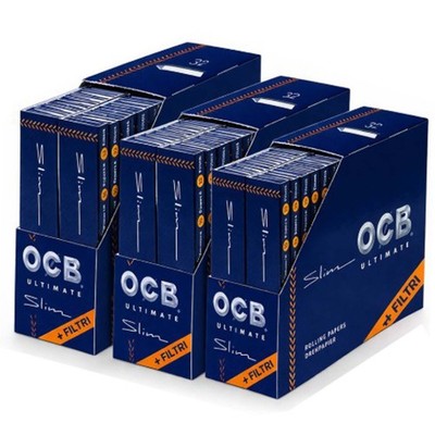 OCB Ultimate King Size Slim Cartine Lunghe + Filtri 32 Libretti ( 3 Pack )