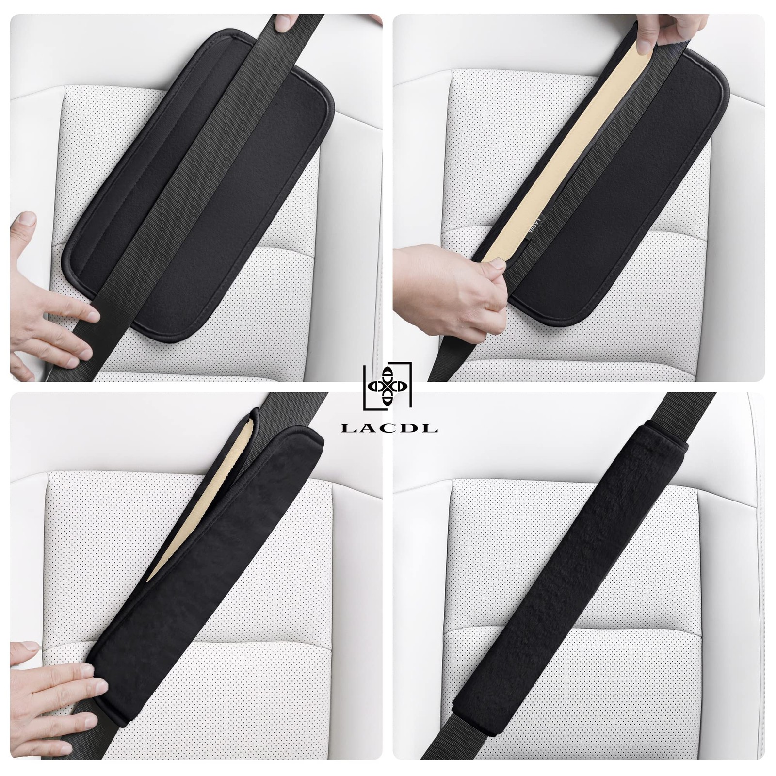 LACDL Extra Long Seatbelt Cover Super Soft Furry for Adults Kids Women  Men,