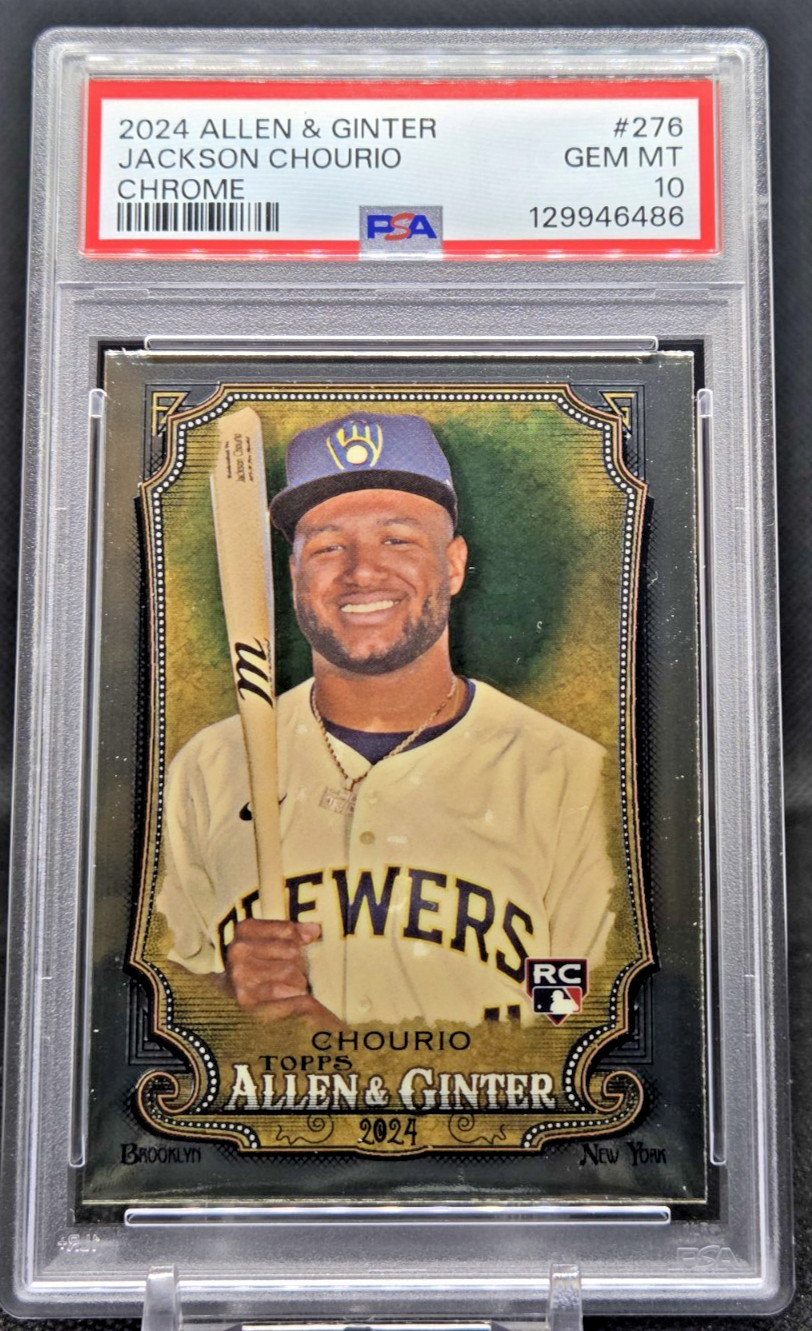 2024 Topps Allen & Ginter Jackson Chourio #276 Chrome PSA Gem MT 10 (JBC3045)