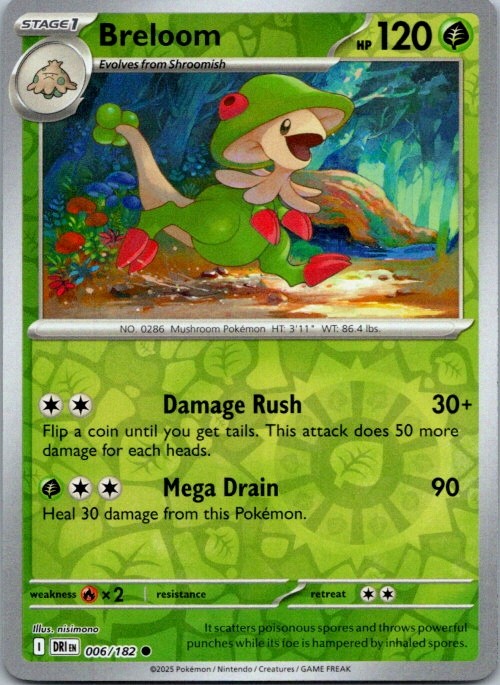 Breloom Common SV10: Destined Rivals 006/182 NM
