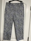 TALBOTS STRETCH CAREER DRESS pants PETITE 4 Cropped Paisley Pockets Chino EUC — photo 2