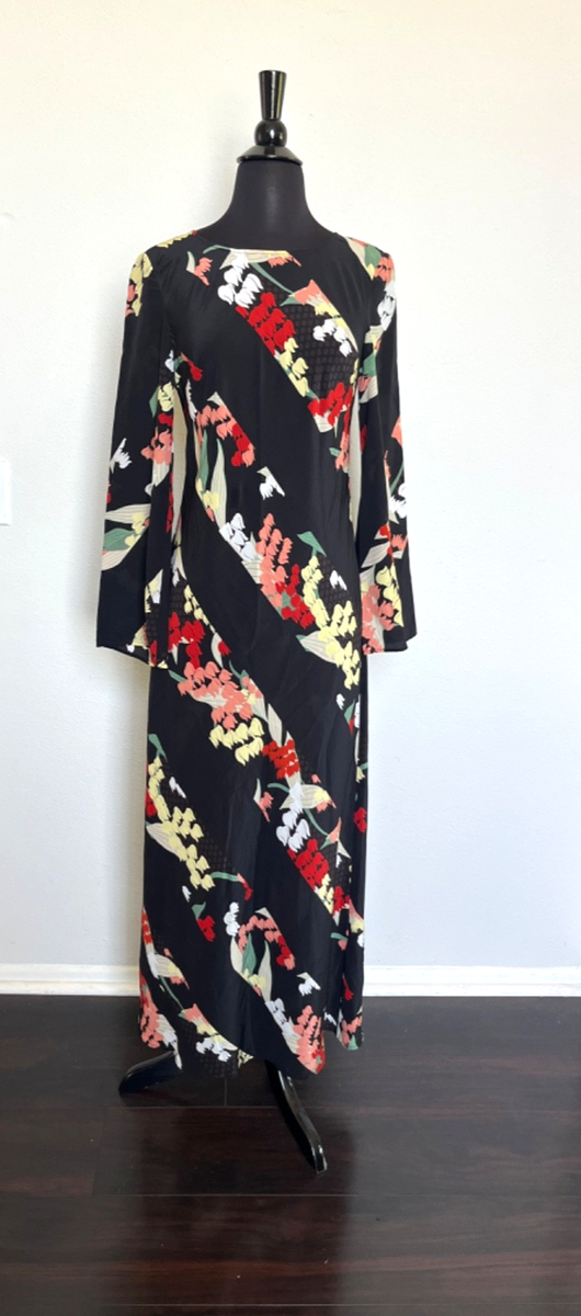 Rixo Dress Alondra Silk Dress Sz 6 Bluebell Stripe Dinner Party Wedding  Guest