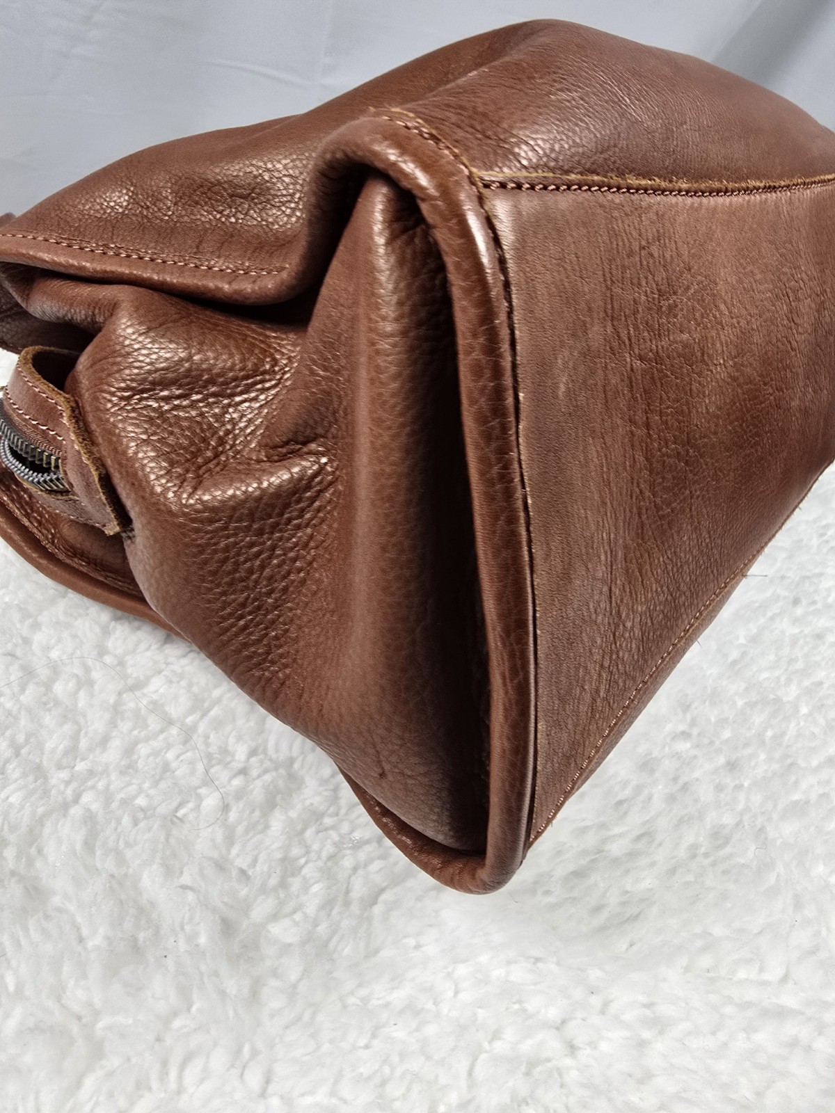 american leather co. lenox triple entry Tote/satchel Bag Brown