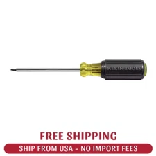Klein Tool # 1 Square- Recess Tip Screwdriver with 4 in. Round Shank- Cushion Gr