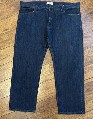 Marks & Spencer M&S Men's Straight Fit Jeans 44x29 Dark Indigo Blue Short Length - Image 1 of 4