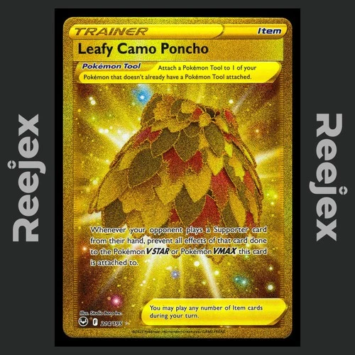Leafy Camo Poncho - 214/195 - Secret Rare - Silver Tempest - Pokemon Card - NM/M