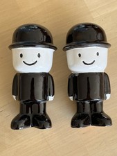 Rare Genuine Homepride Fred Ceramic Salt & Pepper With Stoppers 1979