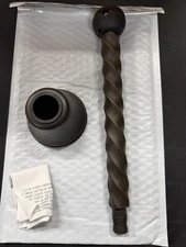 RARE Craftmade DRT12AG 12” TWISTED AGED BRONZE Ceiling Fan Downrod - i2