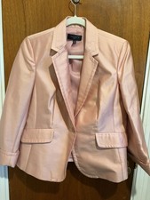 TALBOTS | Dusty Rose Pink Jacket Size 14P-SILK BLEND