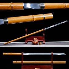 75 cm - Spada Katana Giunta in Bambù 122 cm Invertita con Fodero in Acciaio al Carbonio. Regalo