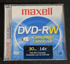 Maxell DVD-RW Camcorder Blank Disc - 30 Min 1.4 GB Open Box, Looks Unused