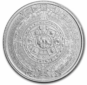 Fine Silver Aztec Calendar 1/10oz Silver .999 Coin