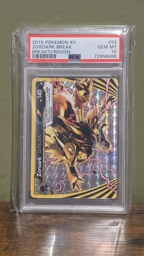 2015 POKEMON XY BREAKTHROUGH #92 ZOROARK BREAK PSA 10