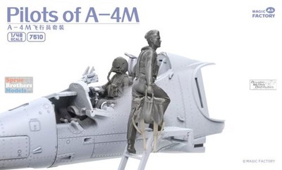 MGF7510 1:48 Magic Factory Pilots Figure Set for A-4M Skyhawk
