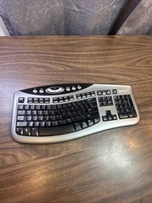 Microsoft Wireless Keyboard 3000 Model 1066 No Receiver Black Ergo