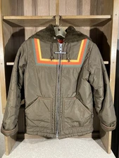 Vintage 70s-80s Mighty Mac Brown Winter Outdoor Boy's Jacket Gorgeous!
