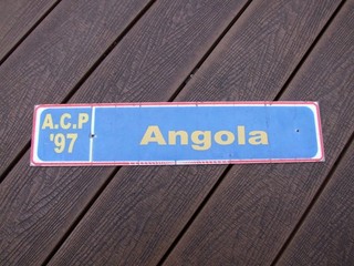 GABON AFRICA LICENCE PLATE .NUMMERNSCHILD.ANGOLA DELEGATE