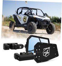 UTV Side Mirrors Fits 1.75"-2 Inch Roll Bar Cage, Heavy-Duty Aluminum Rear
